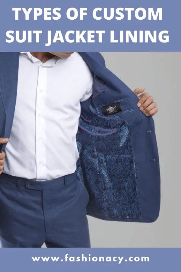 5 Types of Custom Suit Jacket Lining
