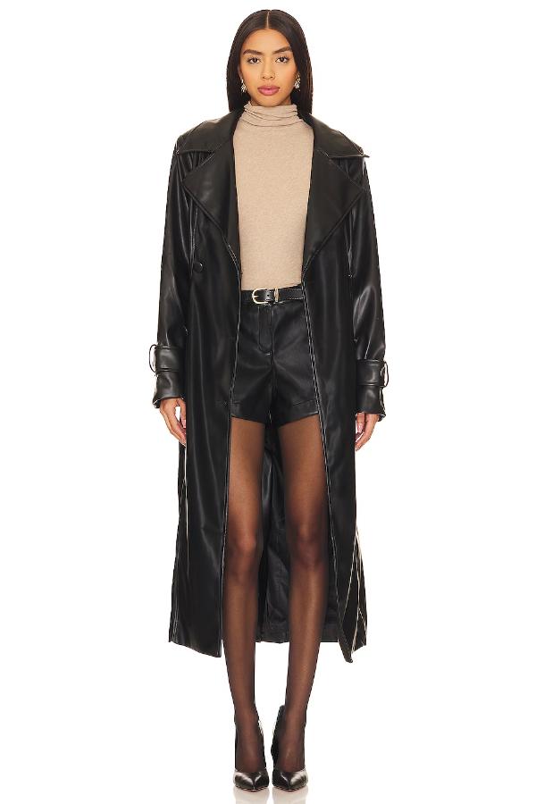 Faux Leather Shorts Outfit Winter