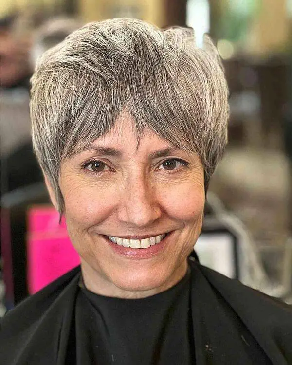 Pixie Cut With Bangs For Older Women