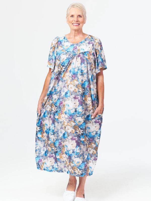 Floral Dress For 70 Year Old Women