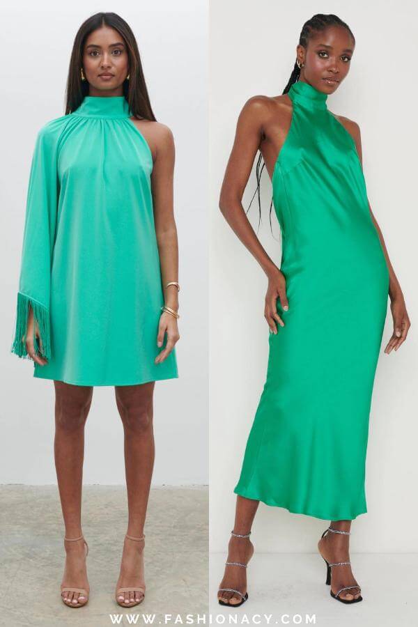 Green Summer Dress Black Women