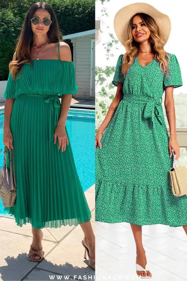 Green Summer Dress Outfit Ideas