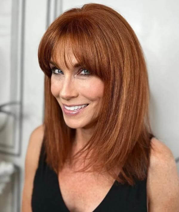Medium Hair Styles With Bangs For Women Over 50