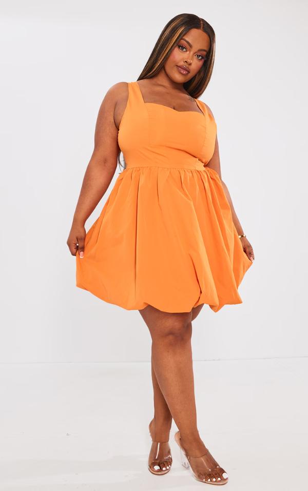 Orange Summer Dress Plus Size