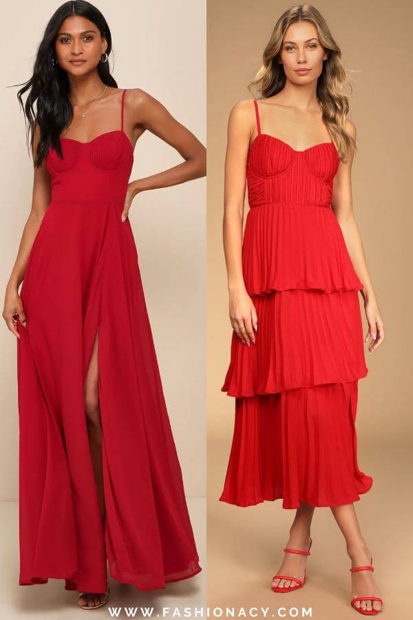 Red Summer Dress Long