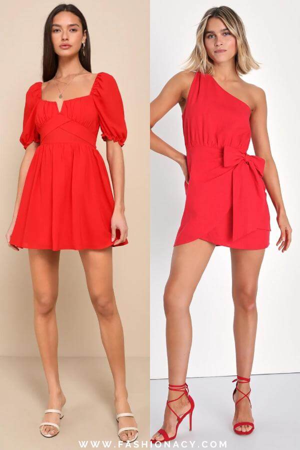Red Summer Dress Short