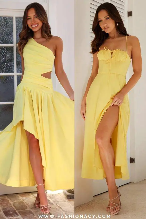Yellow Summer Dress Aesthetic