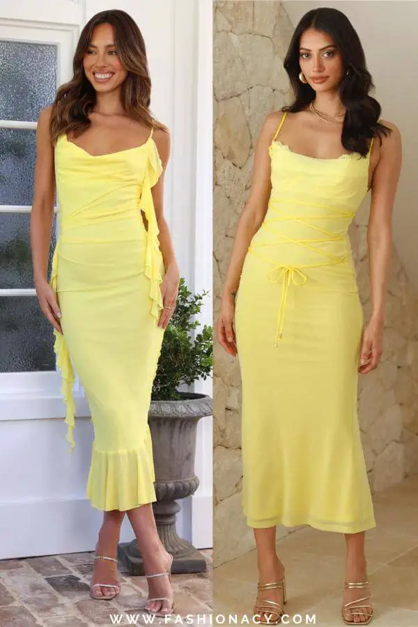 Yellow Summer Dress Long