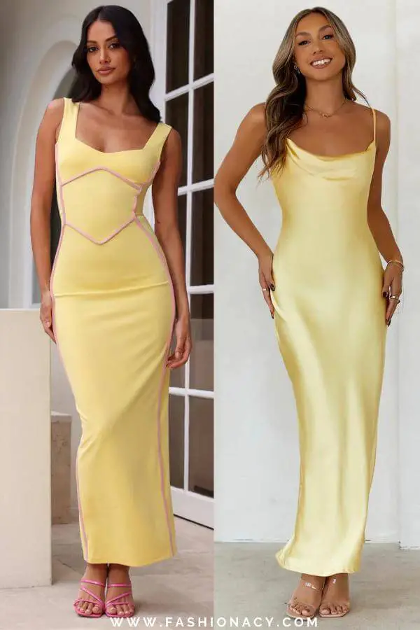 Yellow Summer Dress Maxi