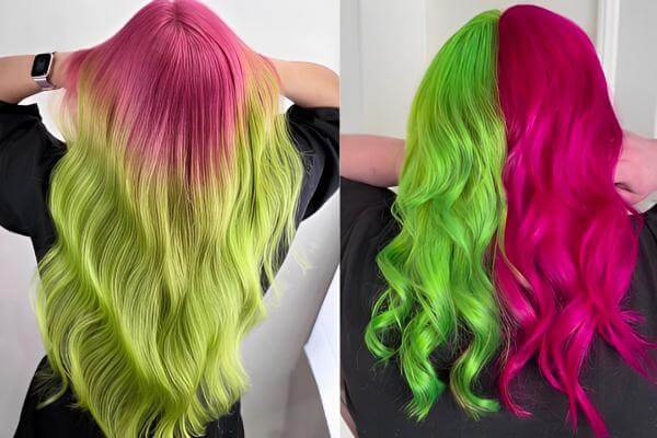 Pink and Green Hair Ideas