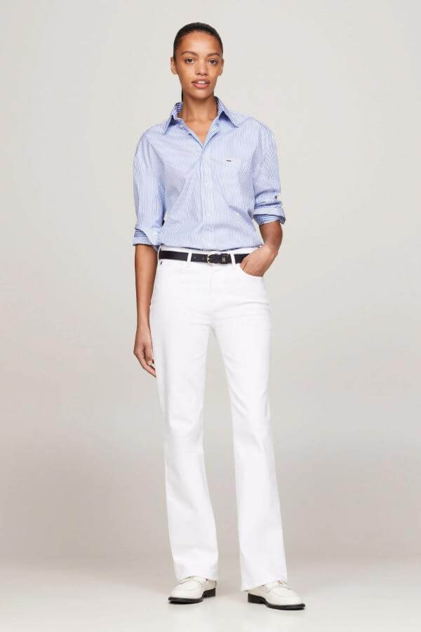 White Jeans Business Casual Outfit