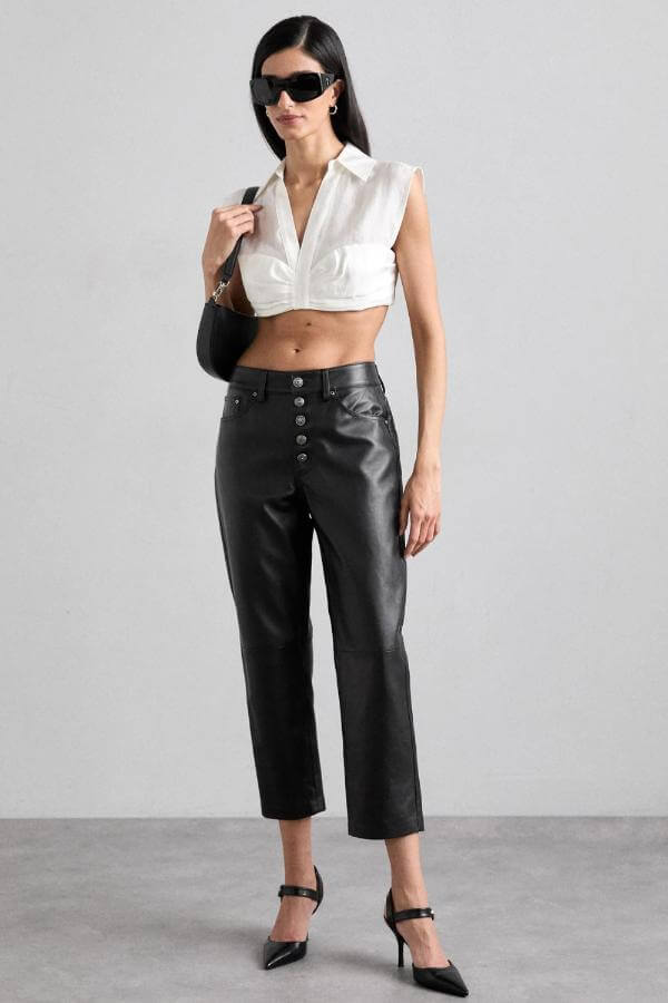 Leather Pants Outfit Summer