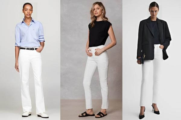 white jeans fashion tips and outfit ideas